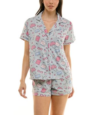 Women's Printed Top and Shorts Set