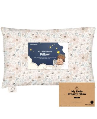 Jumbo Toddler Pillow with Pillowcase, 14X20 Soft Organic Toddler Pillows for Sleeping, Kids Travel Pillow