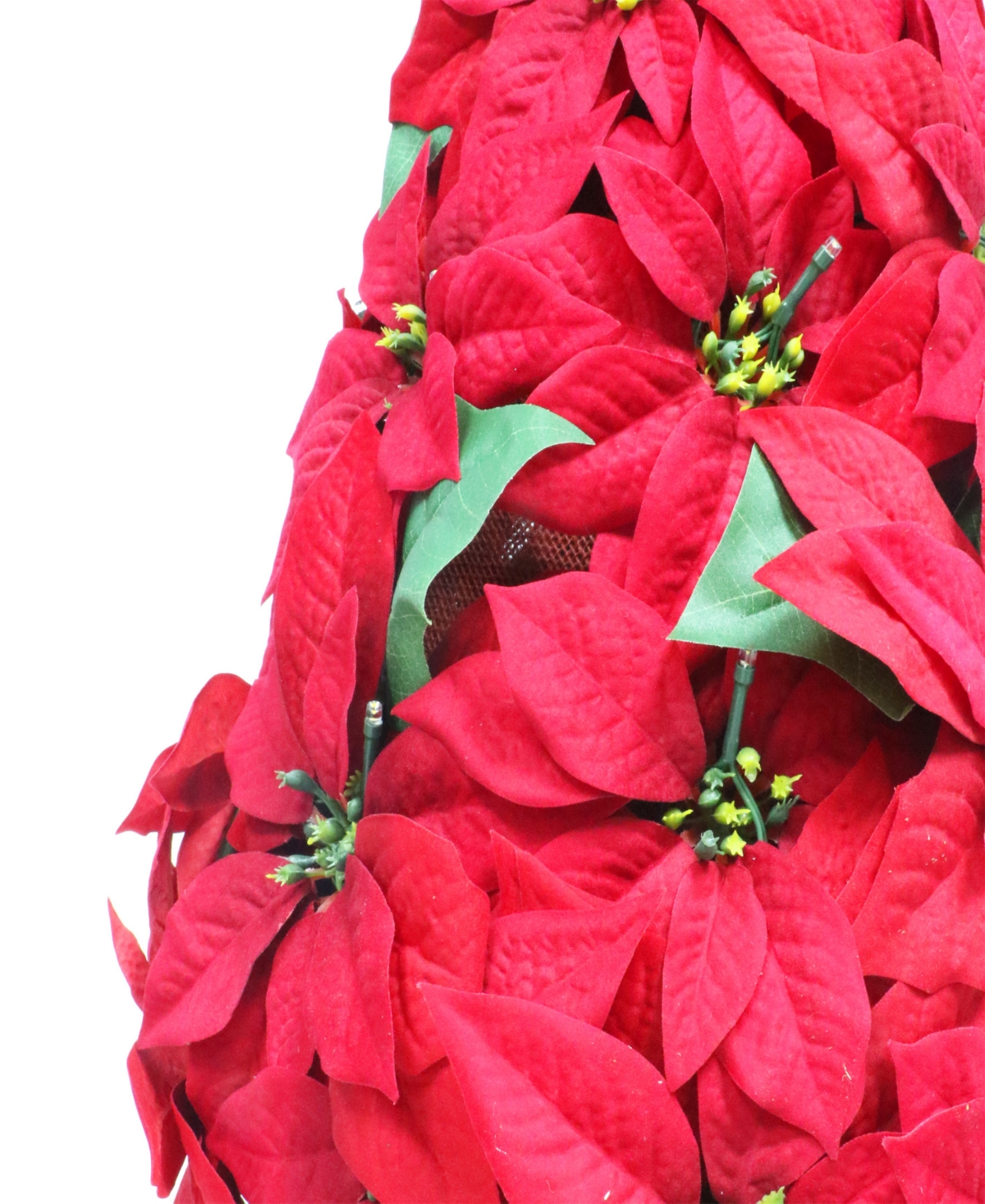Puleo 36" Pre-Lit Artificial Potted Poinsettias