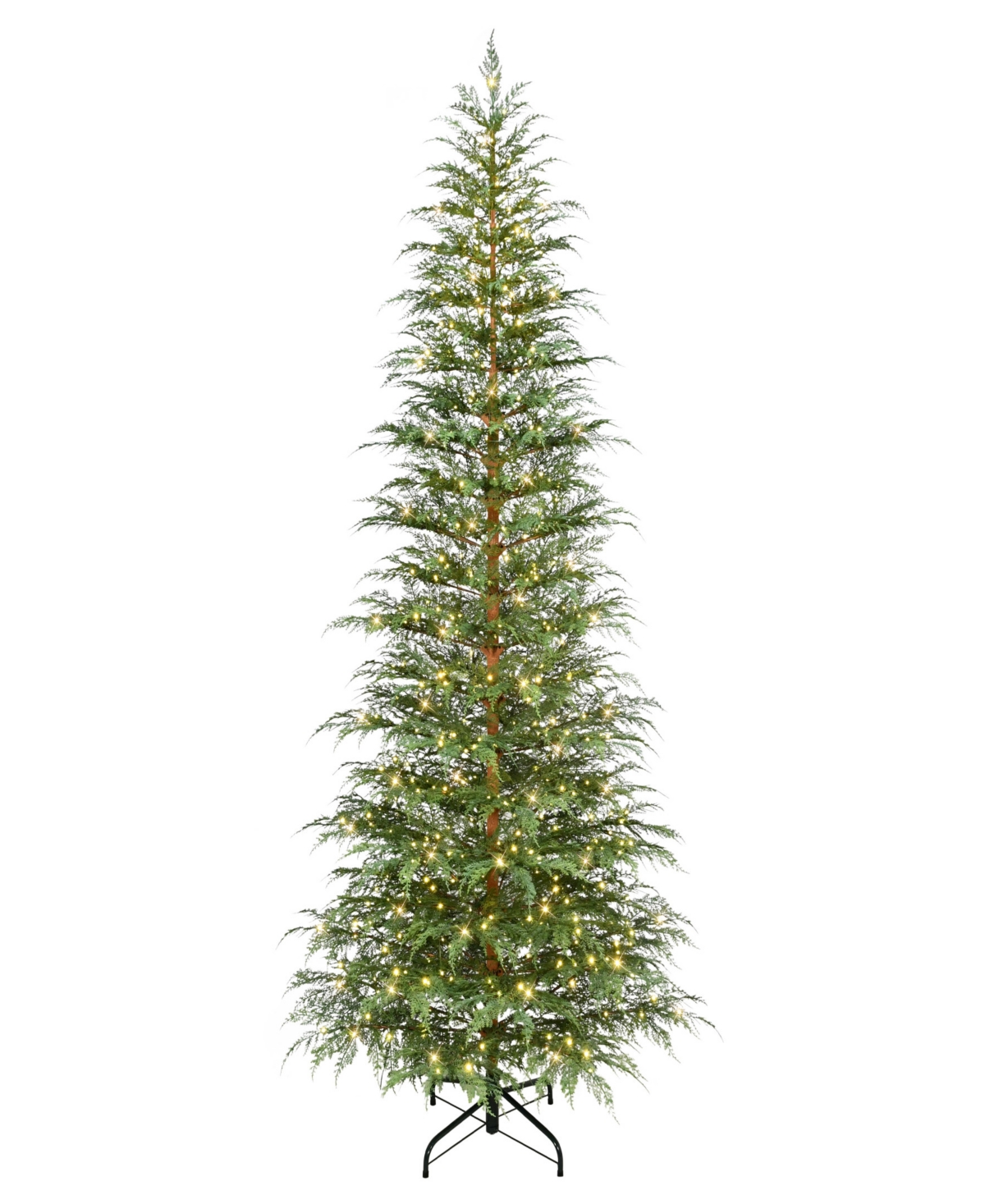 Puleo 9' Pre-lit Artificia Cypress Christmas Tree With Led Rice Lights In Green