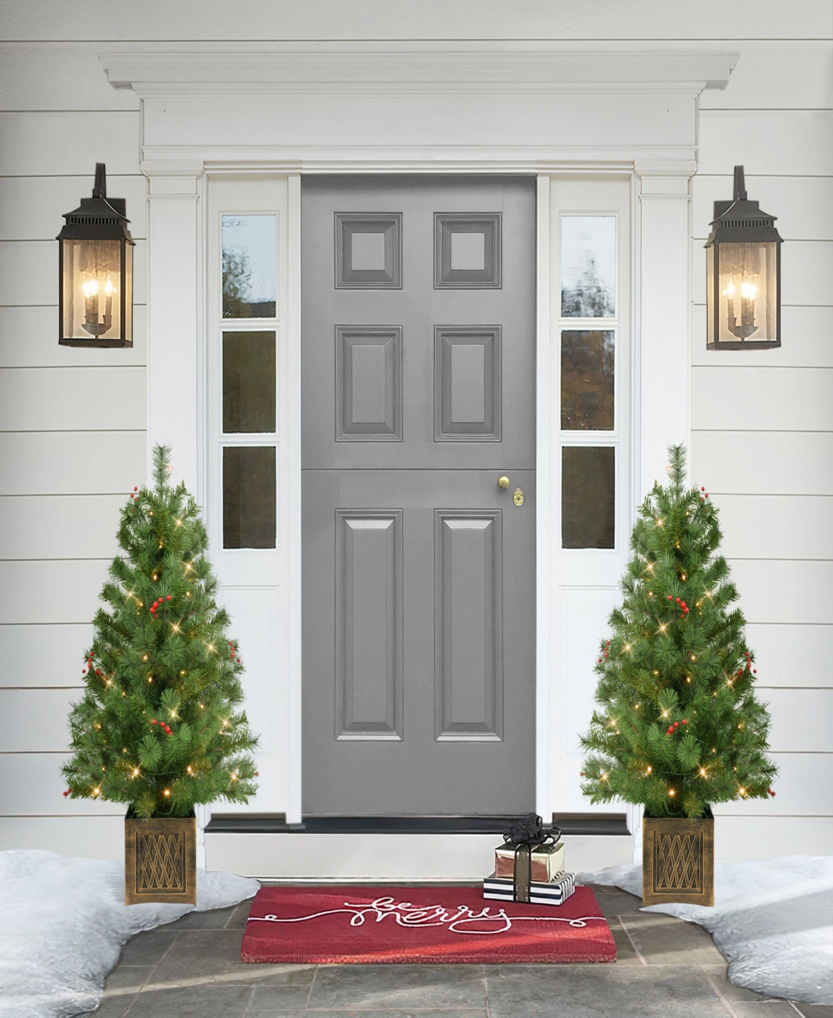 Puleo 3.5' Artificial Pre-Lit Potted Adorned Tree