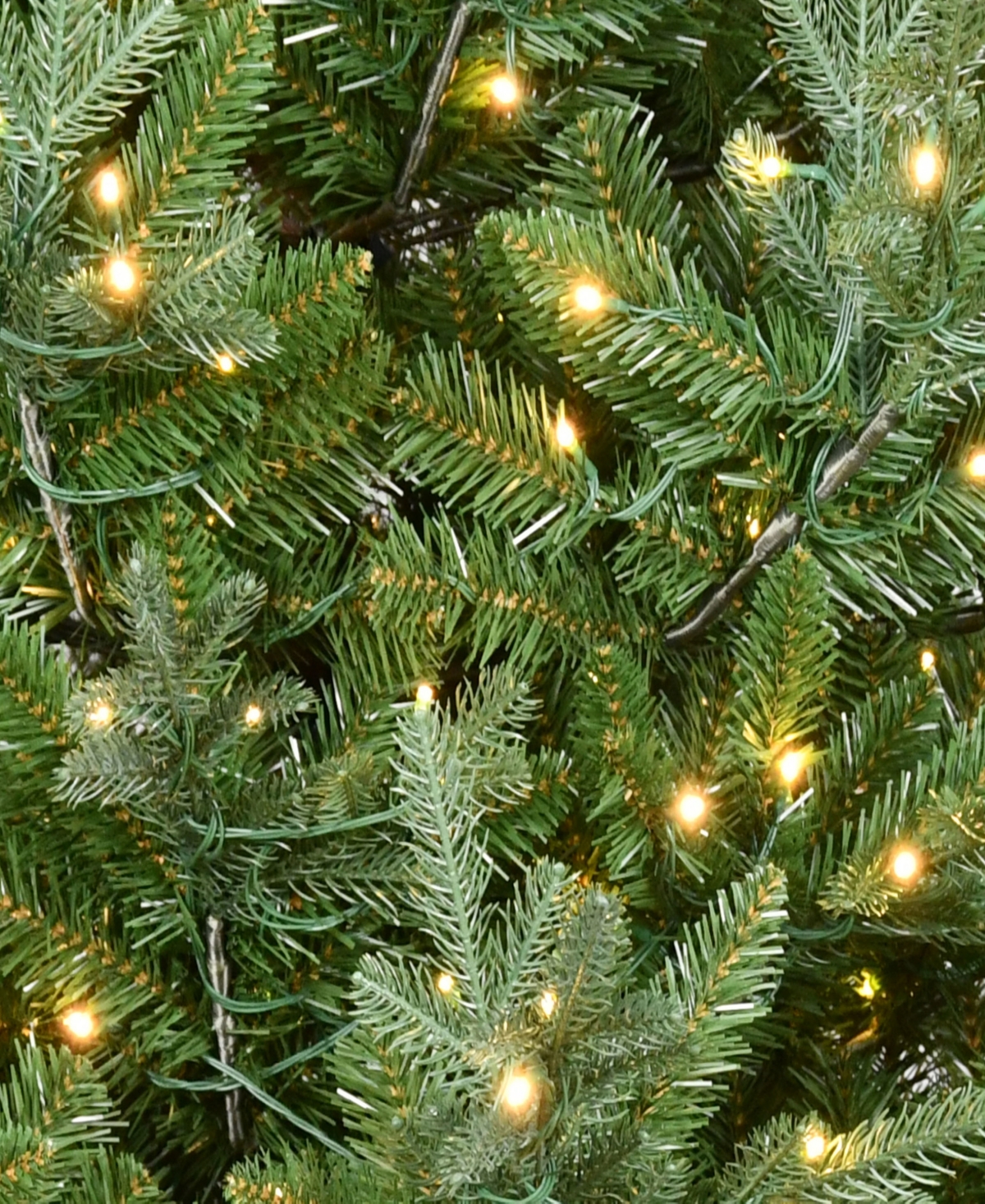 Puleo 12' Pre-lit Artificial Hillside Spruce Tree In Green