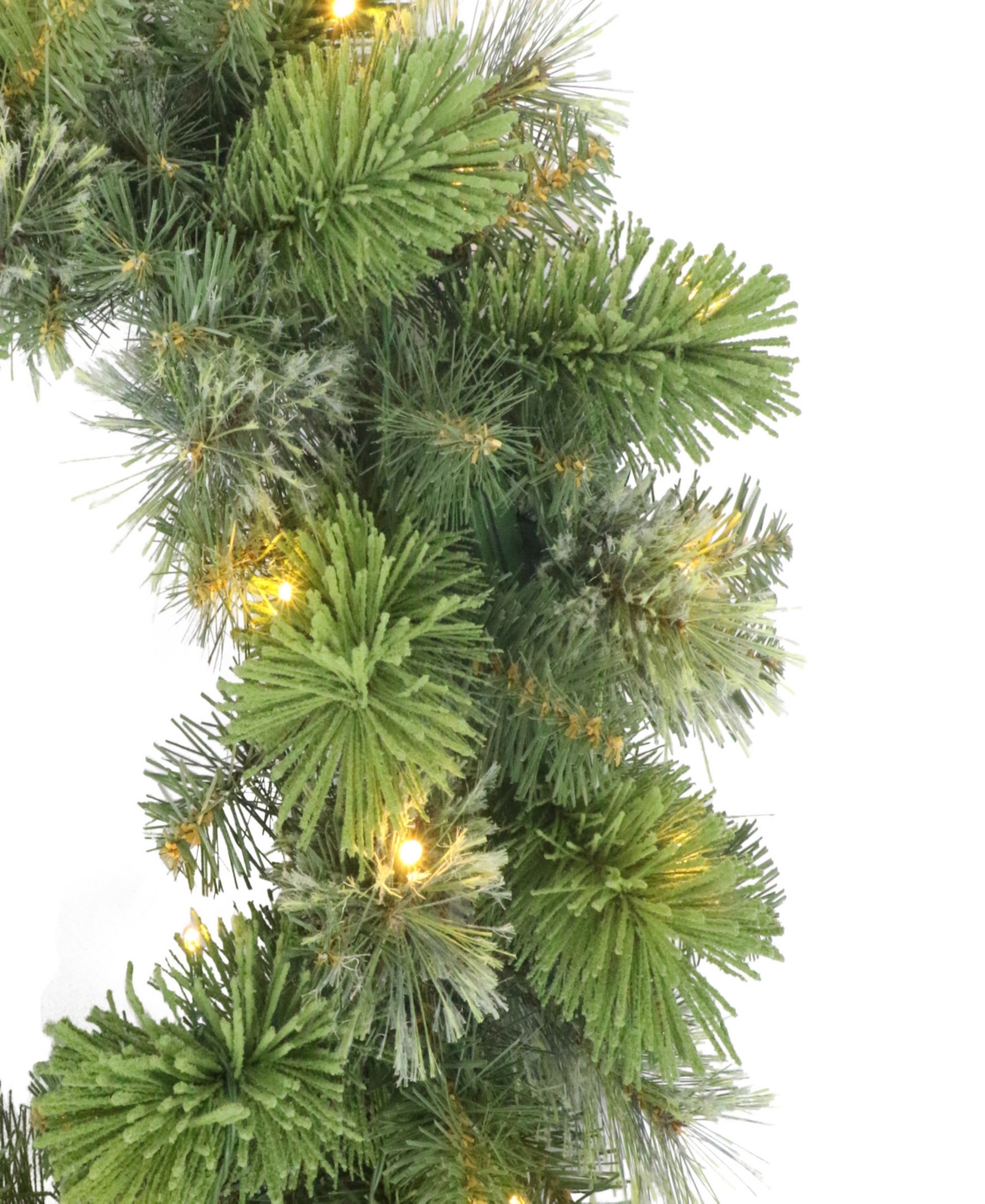 Puleo 24" Pre-Lit Artificial Oklahoma Pine Wreath with Led Lights