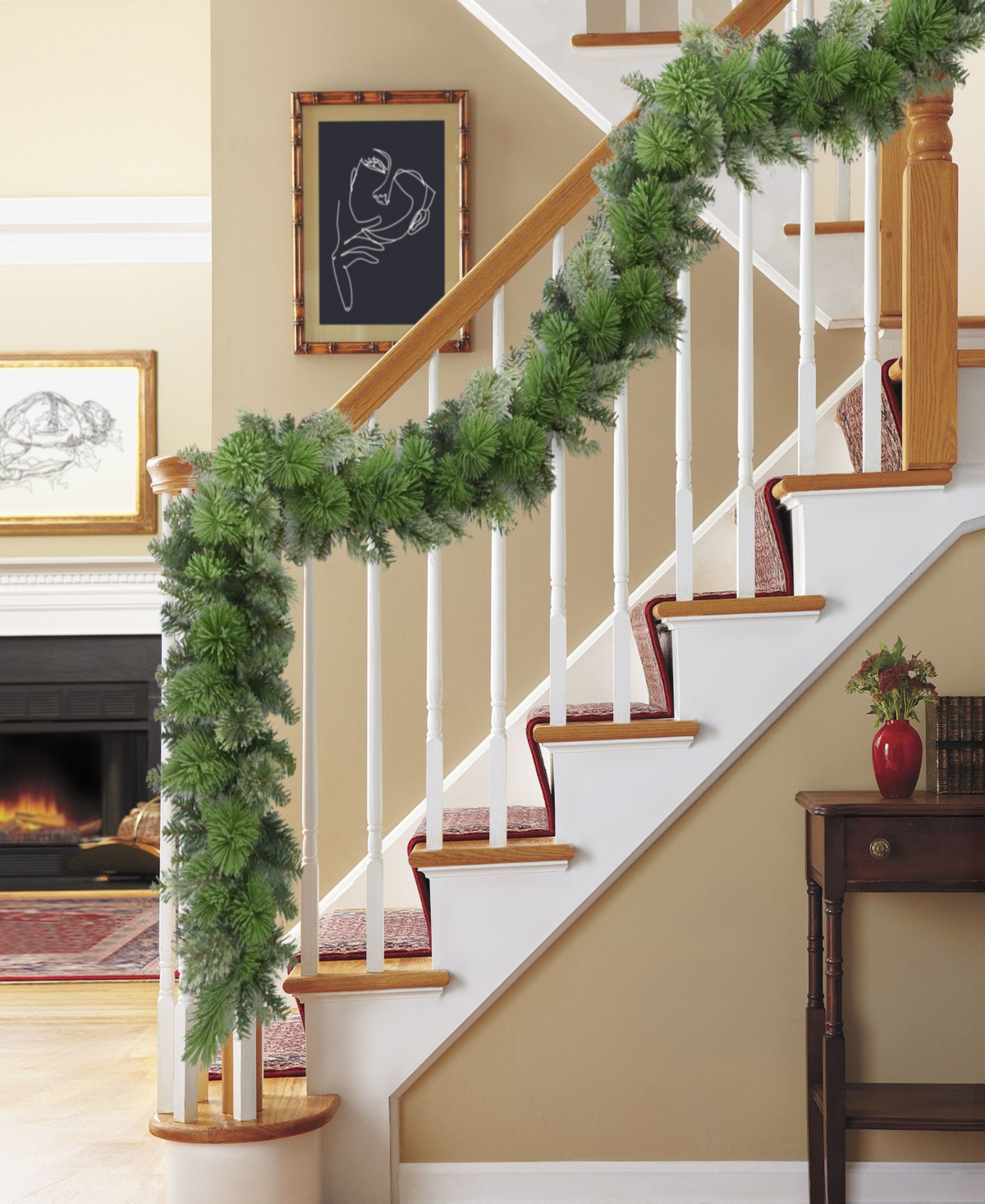 Puleo 20' X 10" Oklahoma Pine Artificial Christmas Garland In Green