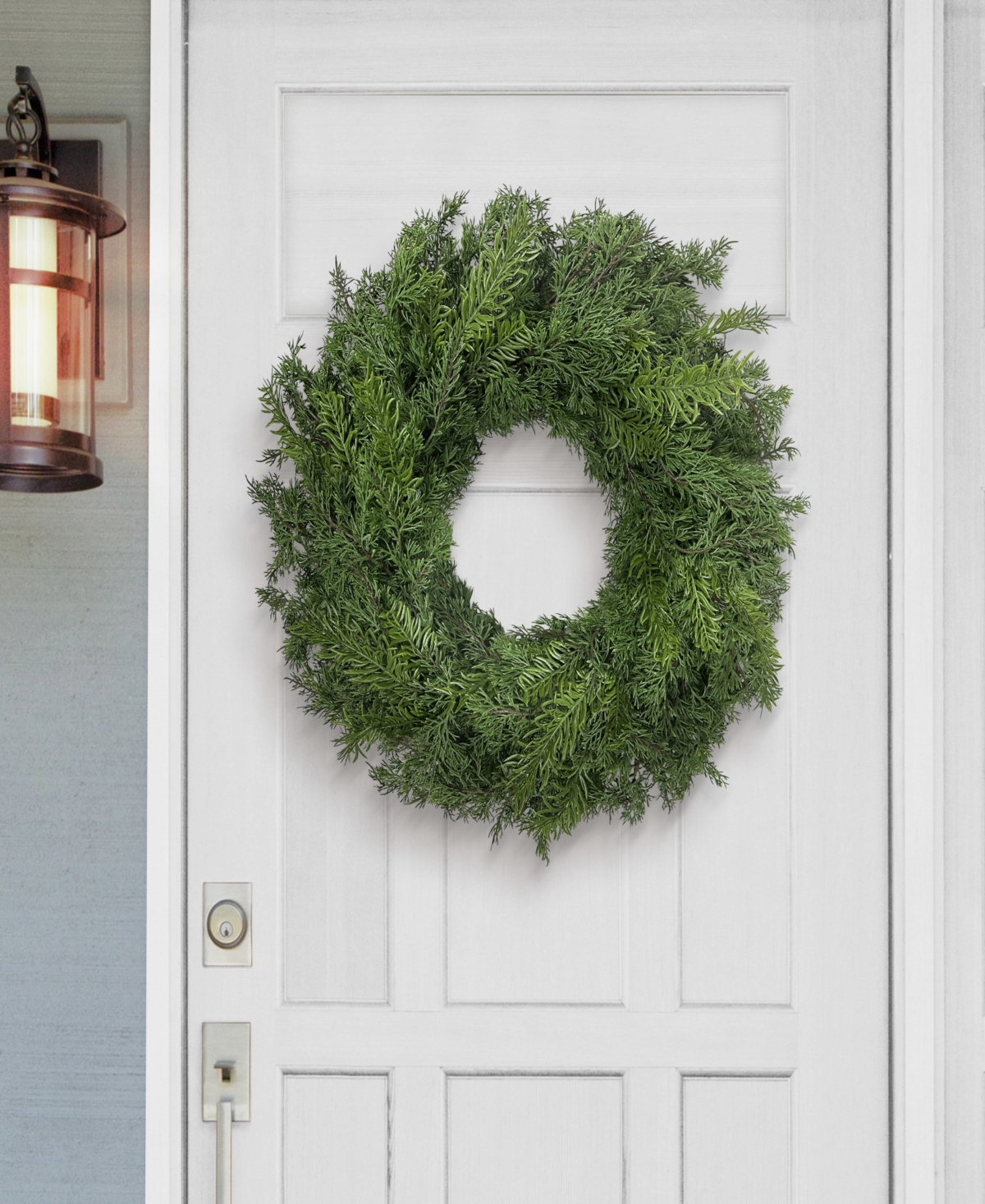 Puleo 24" Artificial Christmas Wreath With Branch Tips In Green