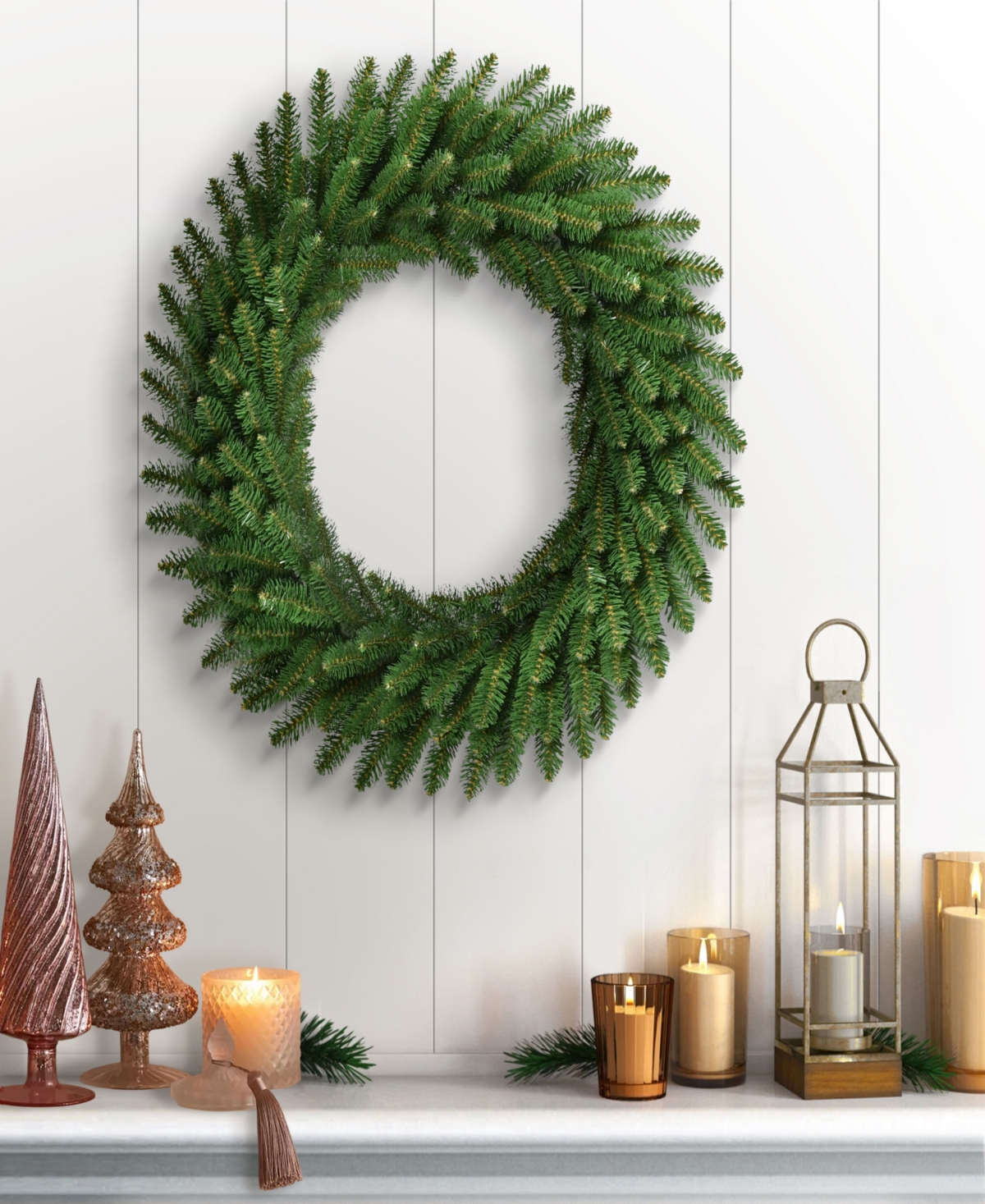 Puleo 24" Mountain View Spruce Artificial Christmas Wreath In Green
