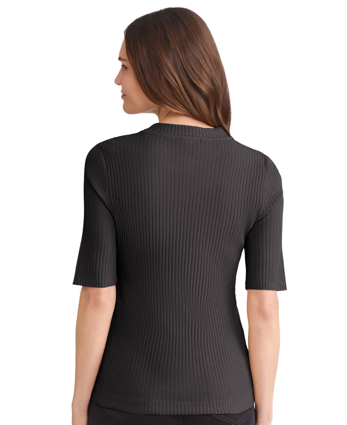 Jones New York Women's Crew Neck Sutton Sweater In Black