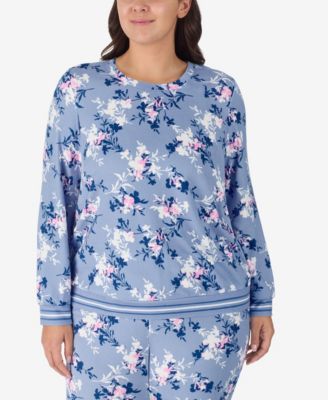 Plus Size 2-Piece Long Sleeve Top and Pants Pajama Set