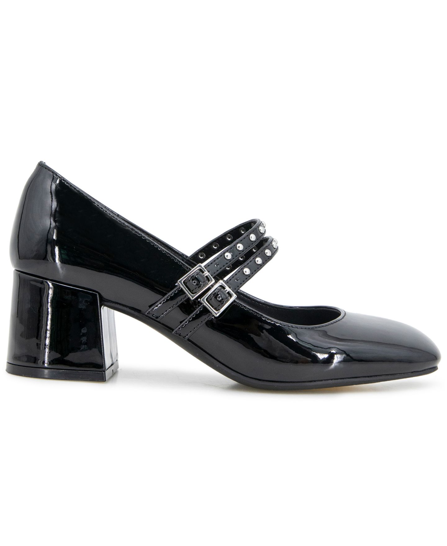 Женские туфли Kenneth Cole Reaction Leeann Studs Mary-Jane Pumps, цвет: Чёрный лаковый — фото 2