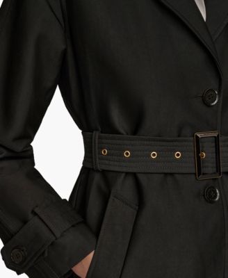 Women's Single-Breasted Belted Trench Coat