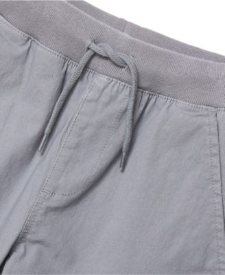 Boys Stretch Soft Rib Waist Iron Knee Pull On Pants