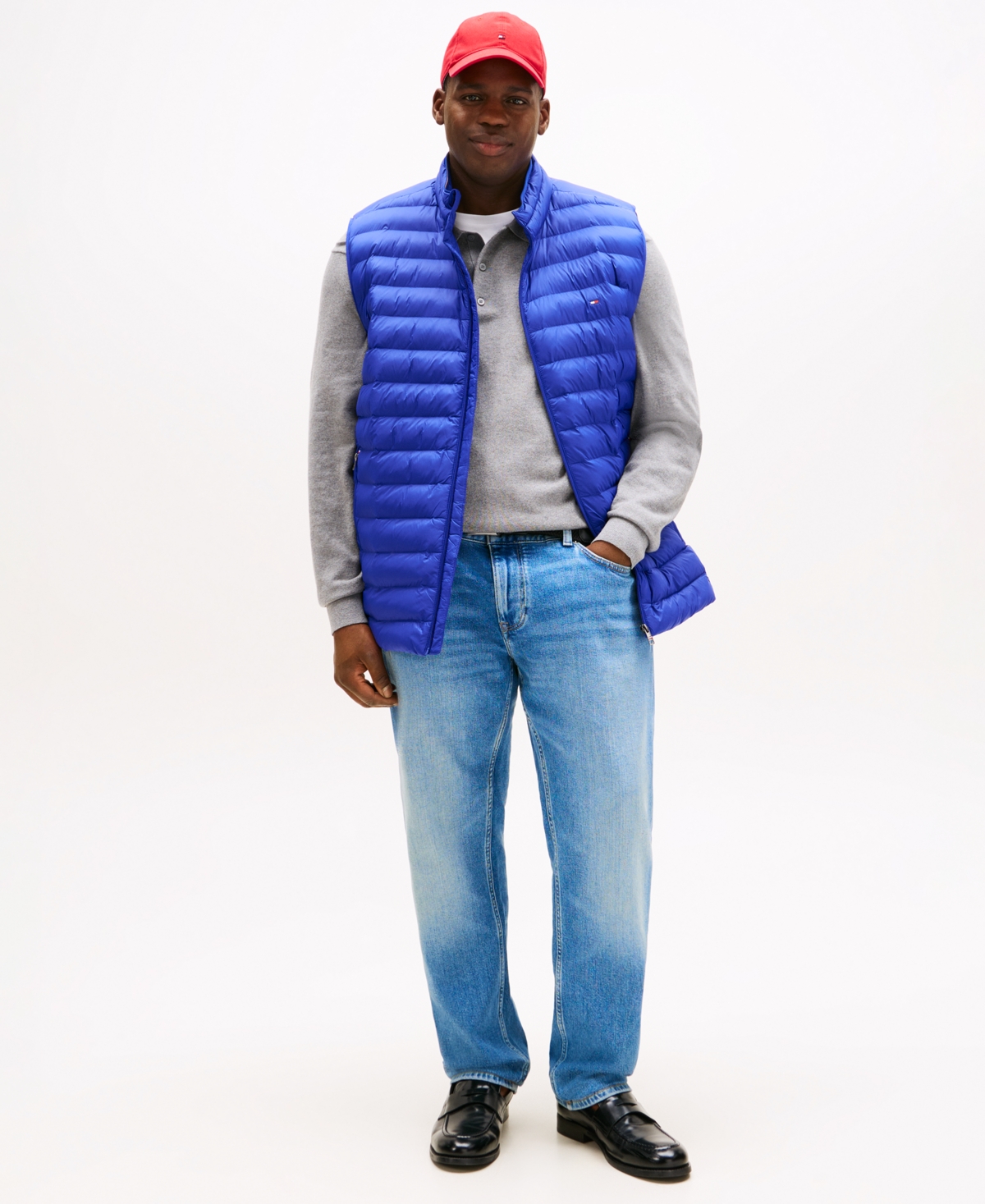 Tommy Hilfiger Recycled Packable Vest In Blue