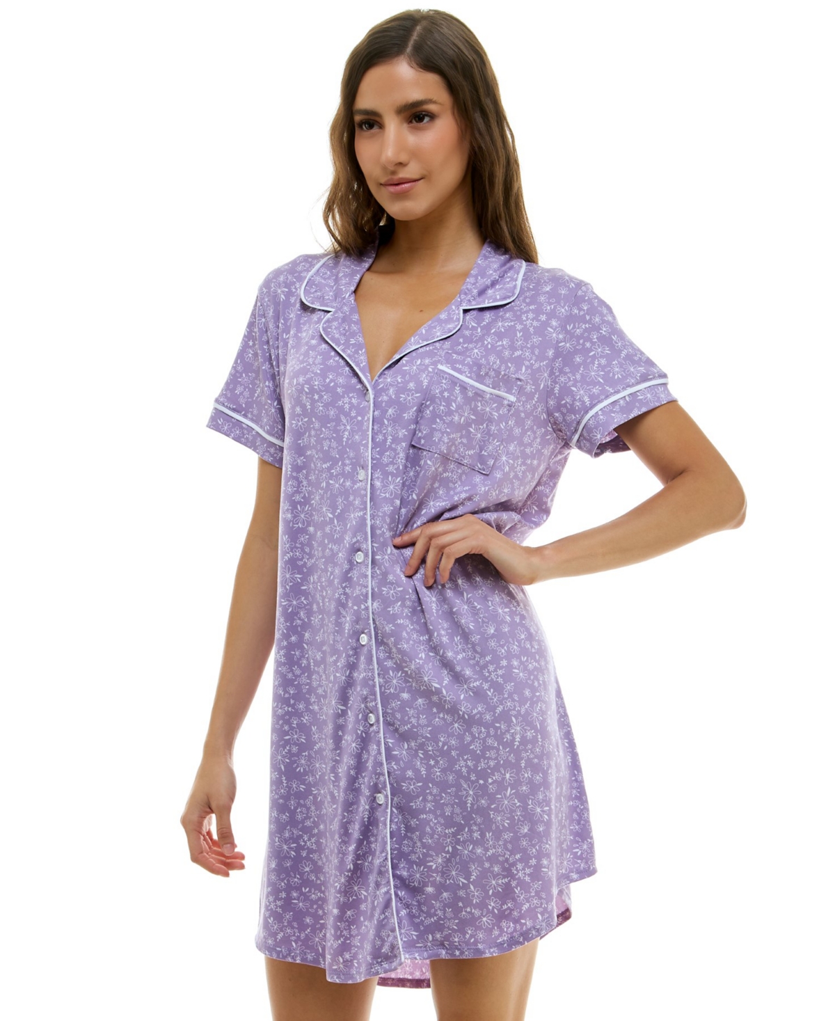 Derek Heart Women's Printed Sleepshirt In Blue