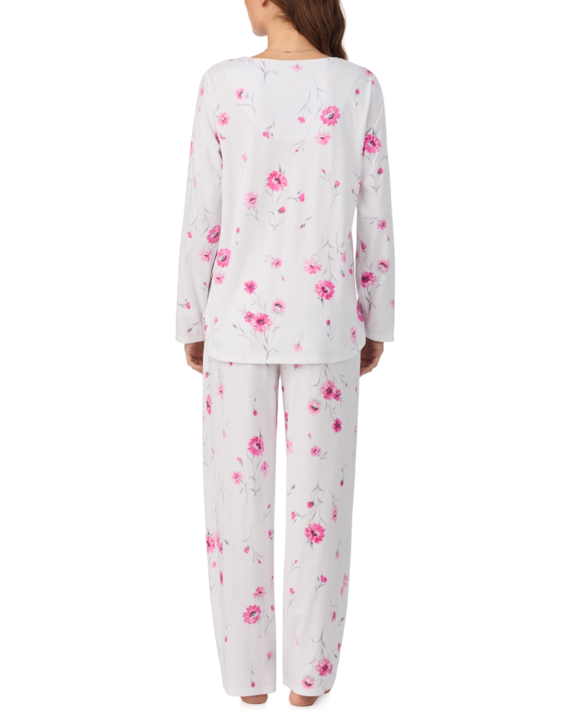 Eileen West Women's Brushed Cotton Jersey Long Sleeve Pajama Set In Animal Print