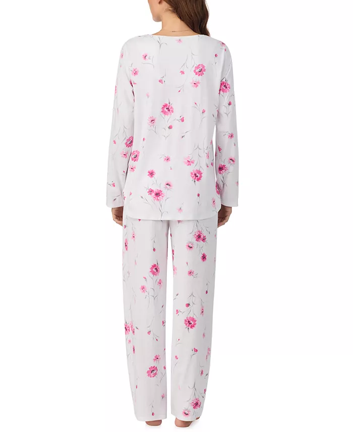 Women's Brushed Cotton Jersey Long Sleeve Pajama Set - thumbnail 4