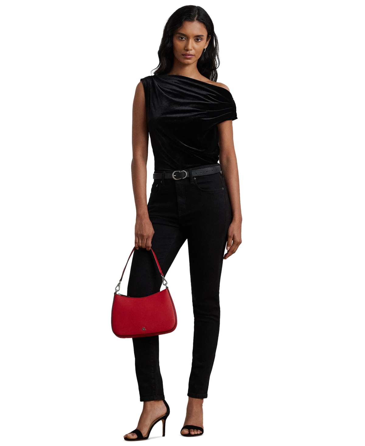 Ralph Lauren Danni Small Shoulder Bag In Red