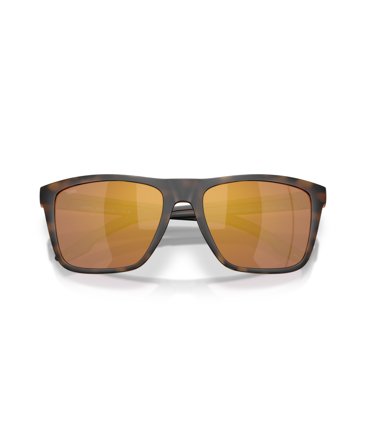 Costa Del Mar Mainsail 55mm Mirrored Polarized Rectangular Sunglasses In Brown