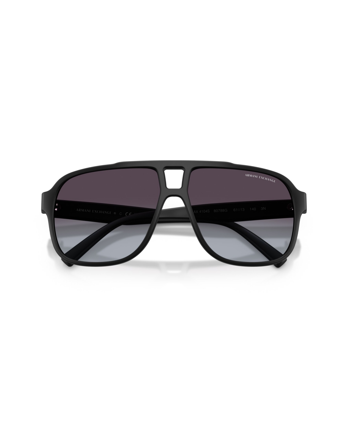 Armani Exchange Men's Rectangle Sunglasses, Ax4104s In Black