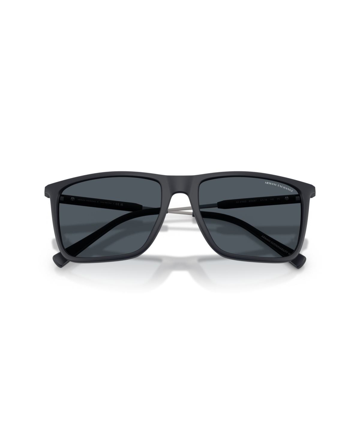 Armani Exchange Ax 4160s 838087 57mm Unisex Square Sunglasses In Black