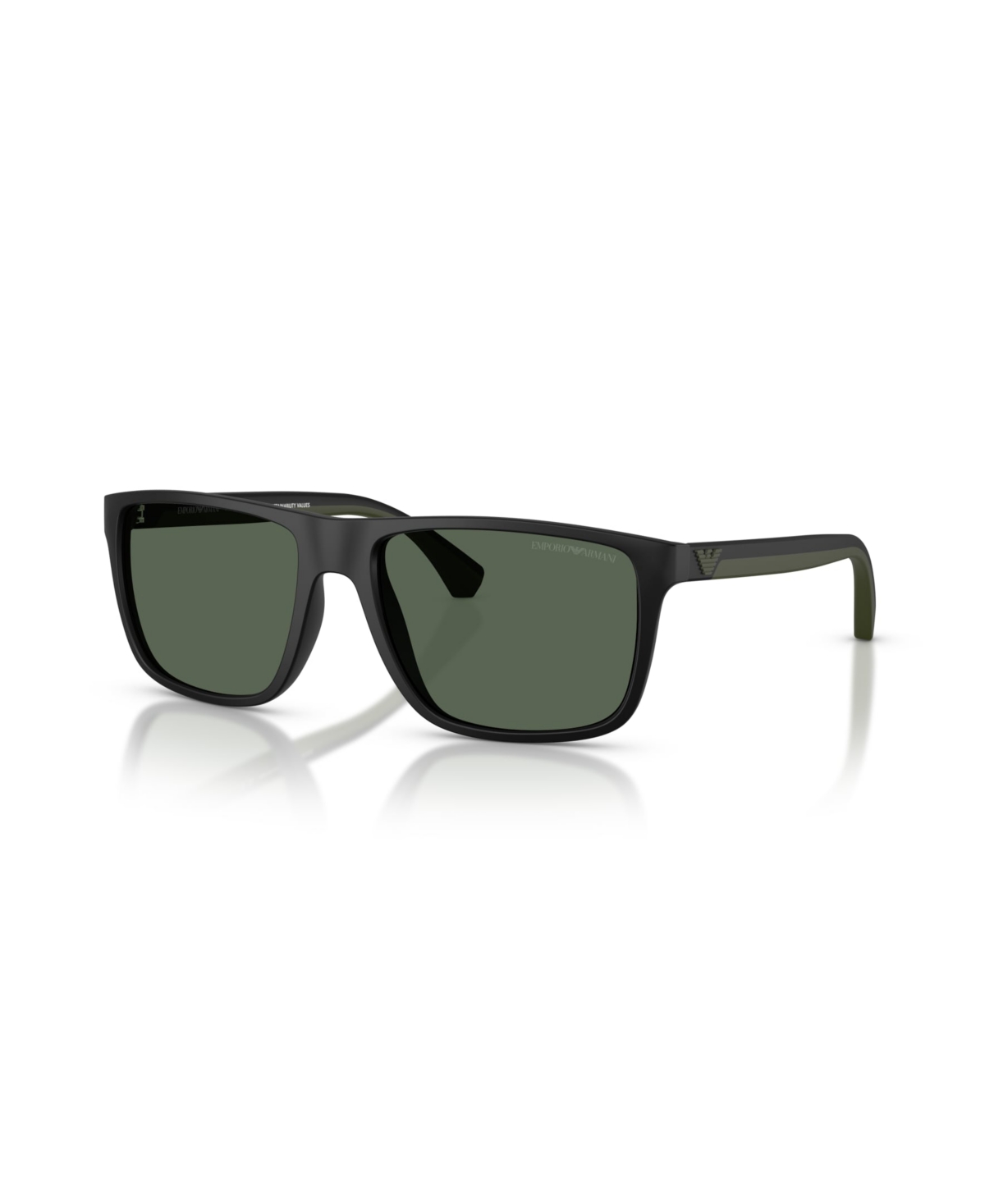 Emporio Armani Men's Square Sunglasses, Ea4033 In Black