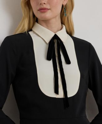 Women's Tie Neck Long Sleeve Dress