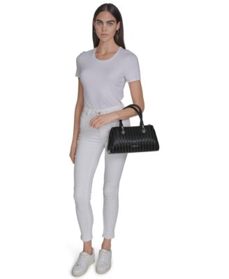 Ria Patent Piping Crossbody Bag