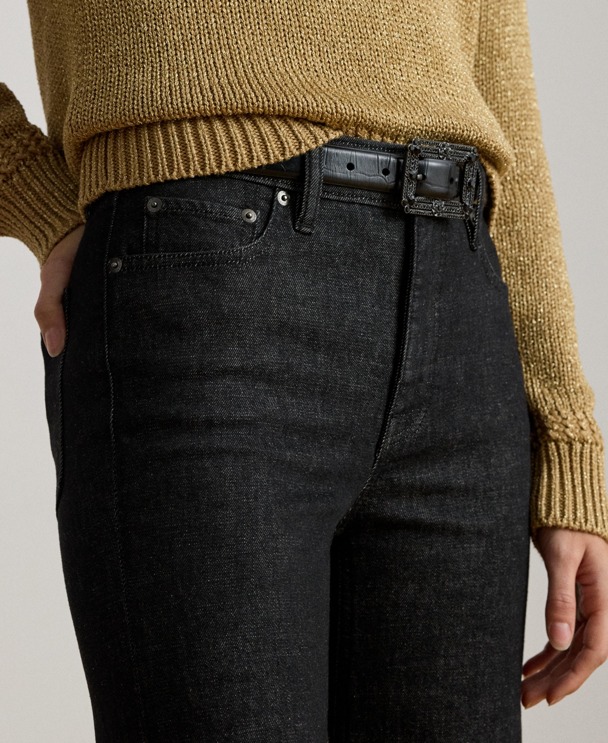 Ralph Lauren Women's High Rise Flare Jeans In Green