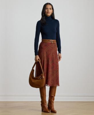Lauren Ralph Lauren - Women's Paisley Crinkle Midi Skirt