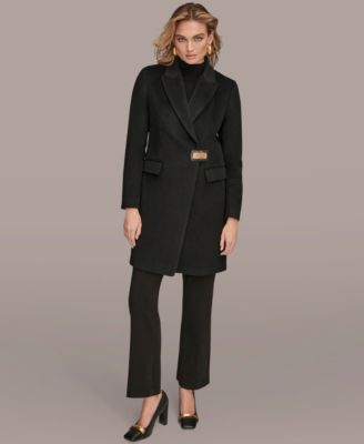 Women's Buttoned Notch Collared Coat
