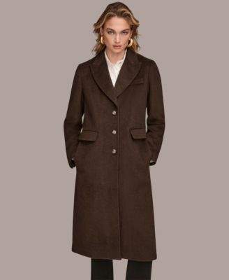 Donna Karan New York - Women's Single-Breasted Stitch Trimmed Coat