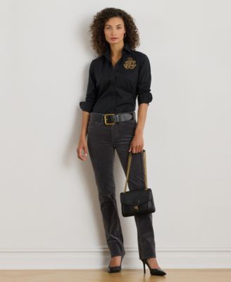 Women's Logo Detail Point Collar Shirt