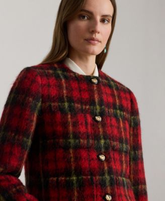 Women's Plaid Long Sleeve Jacket