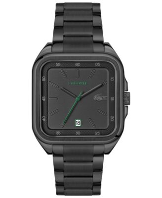 Lacoste Men s L 12 12 Up Ionic Plated Black Stainless Steel Bracelet 