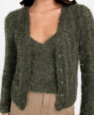 Women's Bea Open Stitch Long Sleeve Cardigan Sweater