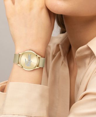 Women's Crocodelle Gold Tone Stainless Steel Mesh Bracelet Watch, 36mm