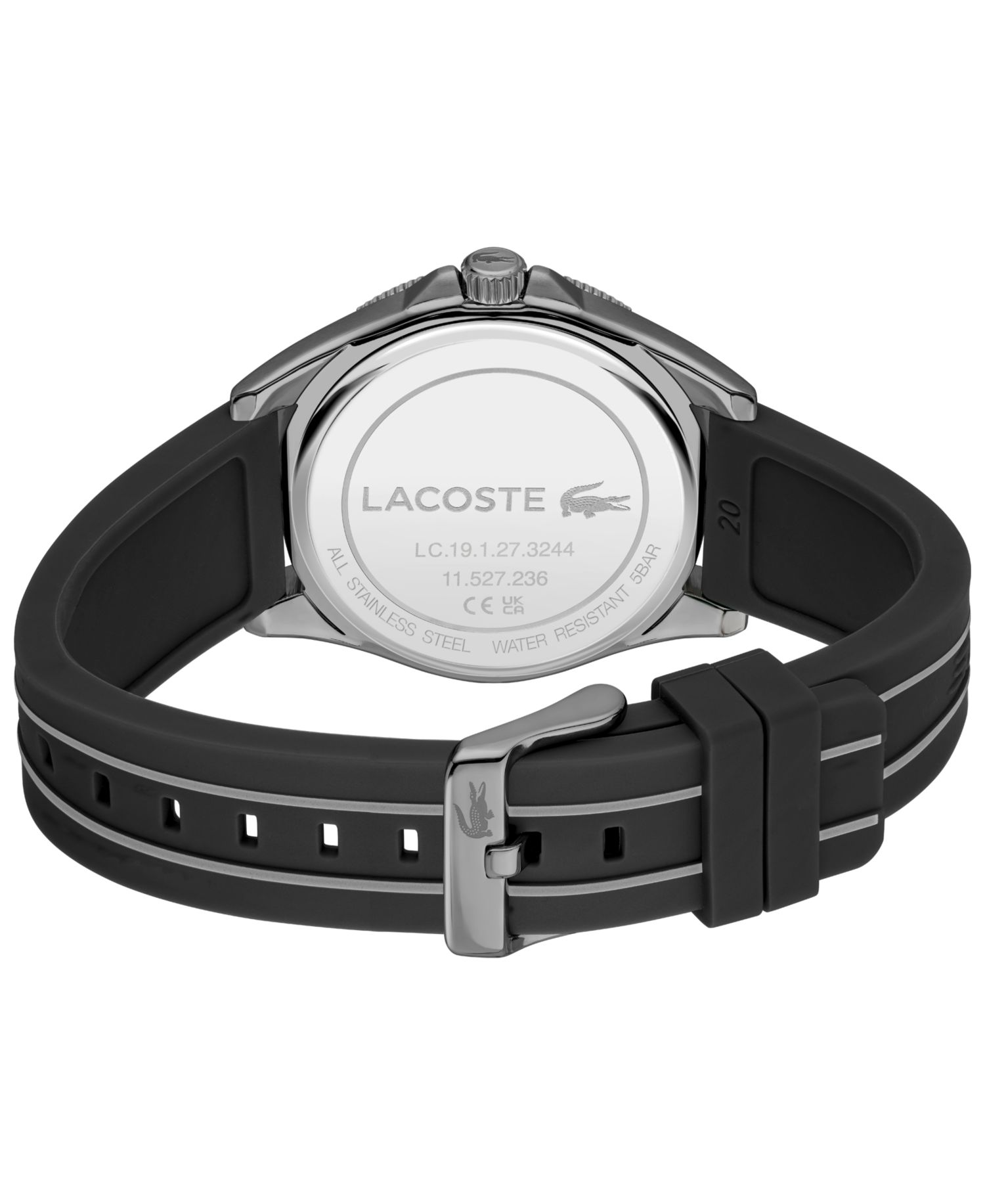 Men's Mainsail Black Silicone Strap Watch, 43mm