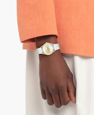 Women's Crocodelle White Silicone Strap Watch, 30mm