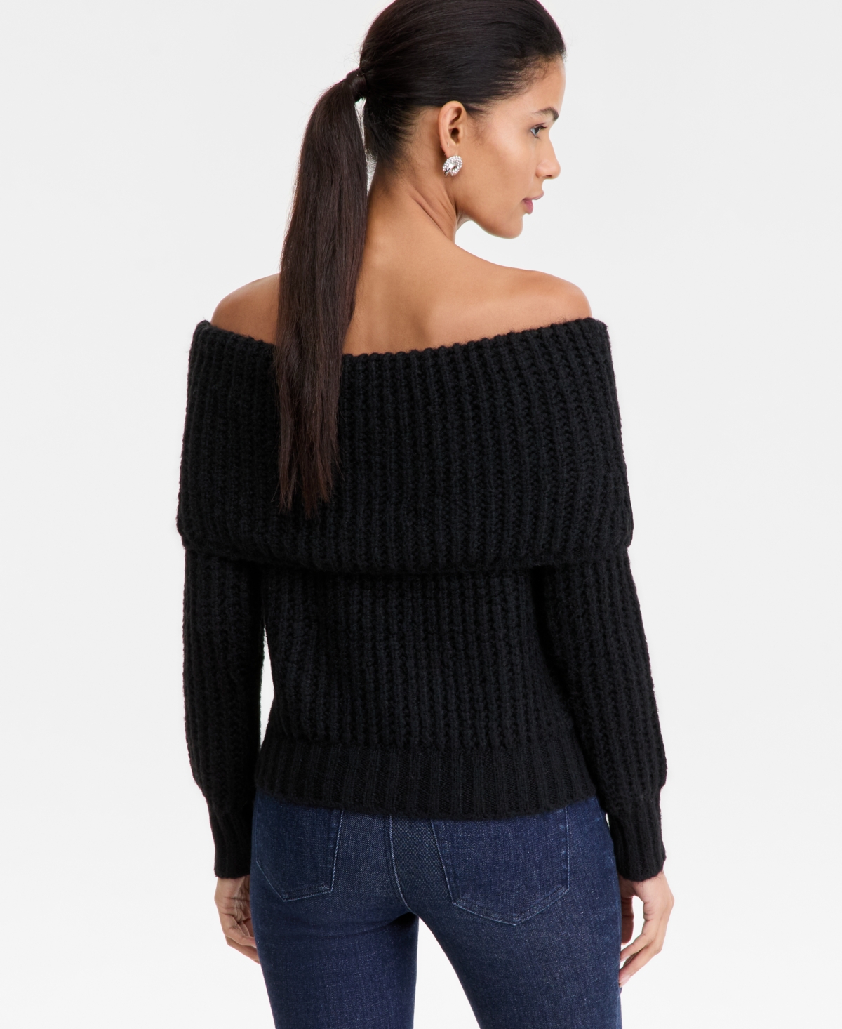 I.n.c. International Concepts Women's Lofty Off-The-Shoulder Sweater, Macy's Exclusive