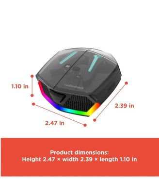 Wireless Gaming Earbuds with Noise Cancelation and RGB LED Lights With 22 Hour Playtime 3304450 Black