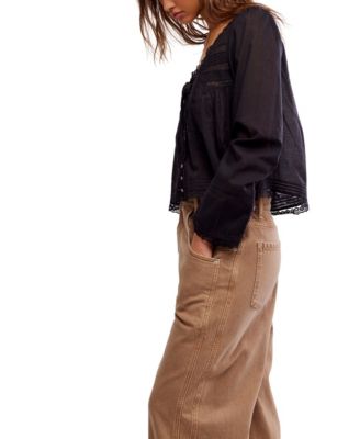 Women's Embroidered Lace Shirt