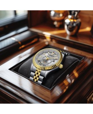 Datemaster II Men s Swiss Automatic 42mm Two-Tone Stainless Steel Watch, Silver Dial, Fluted Bezel, Day & Date, 100M Water Resistant