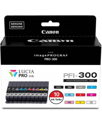 2 Pack PFI-300 14.4ml 10 Color Ink Pack