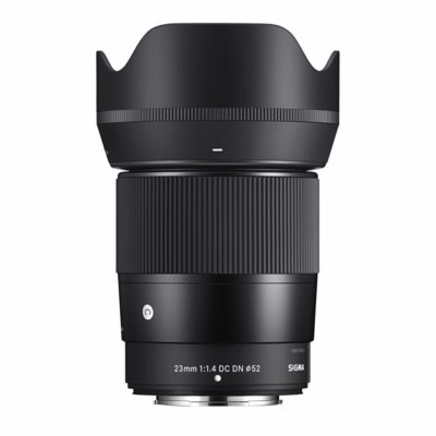 23mm f/1.4 DC DN Contemporary Lens for Fujifilm X, Black, Bundle with 52mm Filter Kit, Neoprene Lens Pouch, Lens Pen Lens Cleaner, Cleaning Kit,