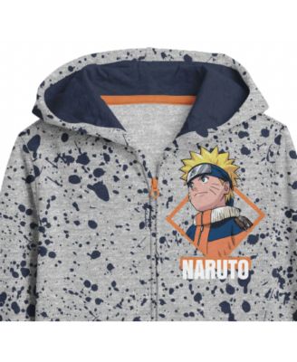 Boys Classic Youth Gray Zip Hoodie and Navy Jogger Pants