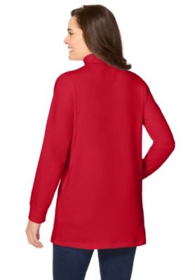 Women's Plus Size Perfect Long-Sleeve Mockneck Tee