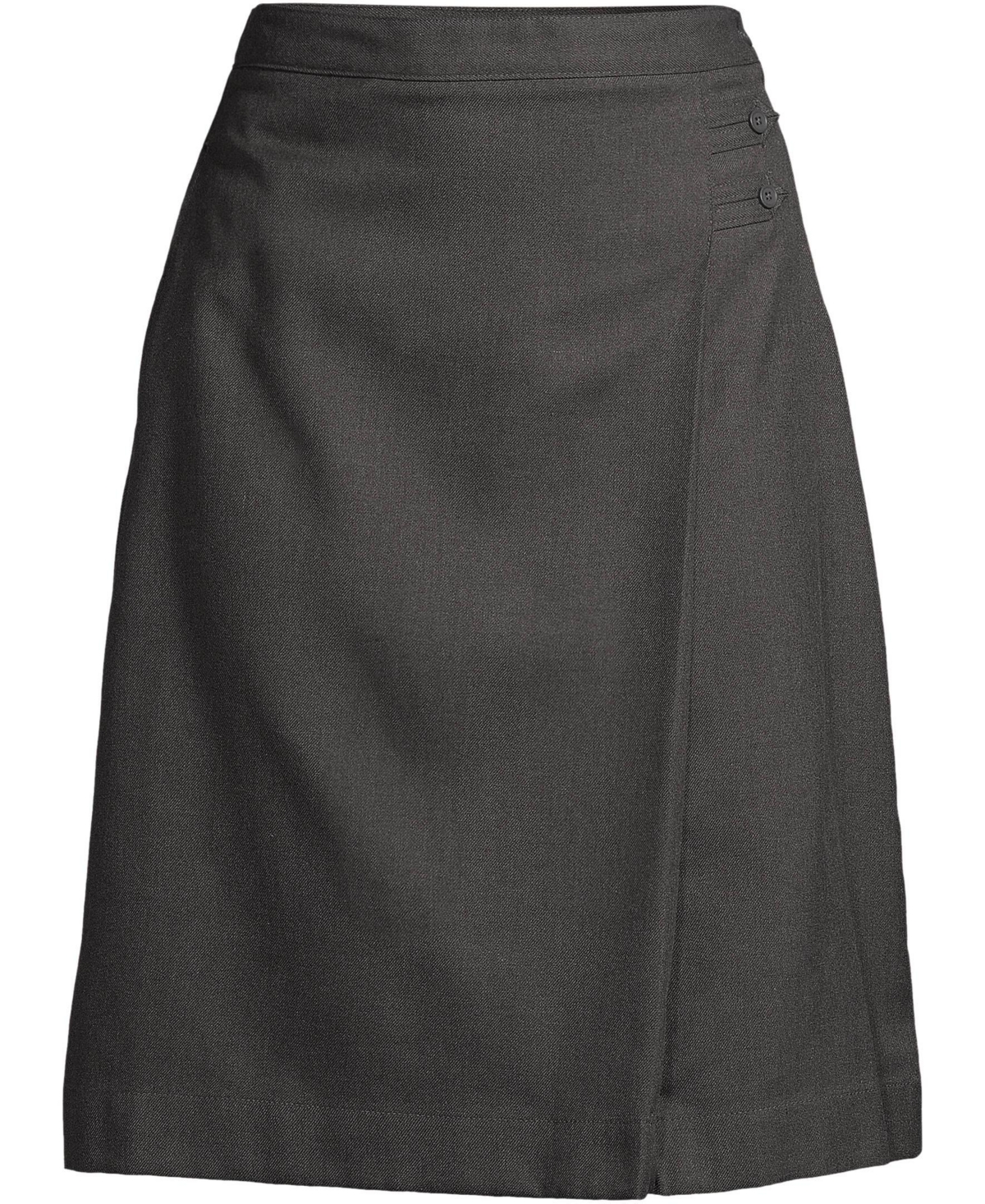 Lands' End Women's Solid A-line Skirt Below The Knee