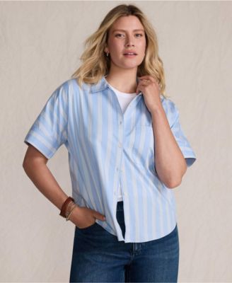 Women's Cooling Elbow Sleeve Button Front Shirt