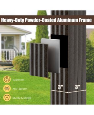 16 x 12 FT Hardtop Gazebo with Netting Heavy-Duty Double-Roof Galvanized Metal Top