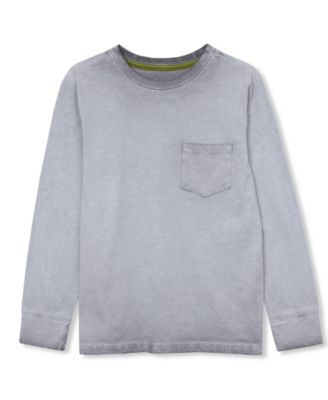 Boys Long Sleeve Washed Pocket Shirt