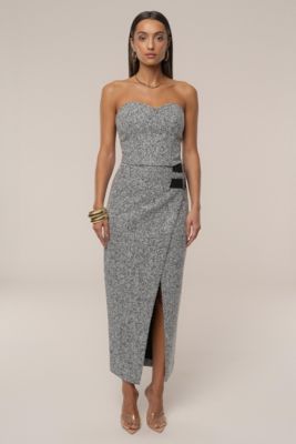Women's Gisele Tweed Slit Skirt